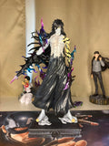 Bleach Ichigo Kurosaki Final Getsuga Tensho Mugetsu statue standing on stone base with purple energy blade arm